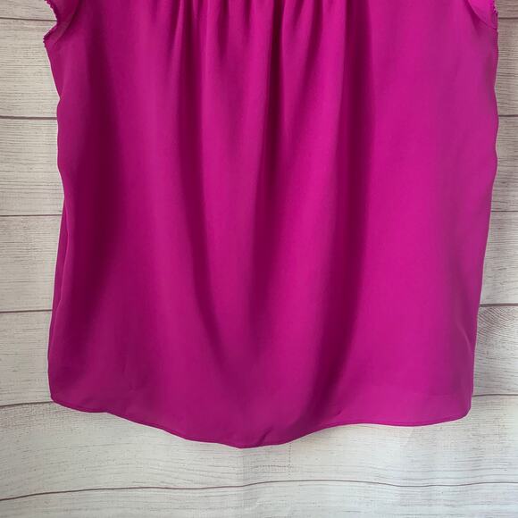 Lands' End Fushia Pink Tulip Sleeve Blouse Size 14 - Picture 7 of 15